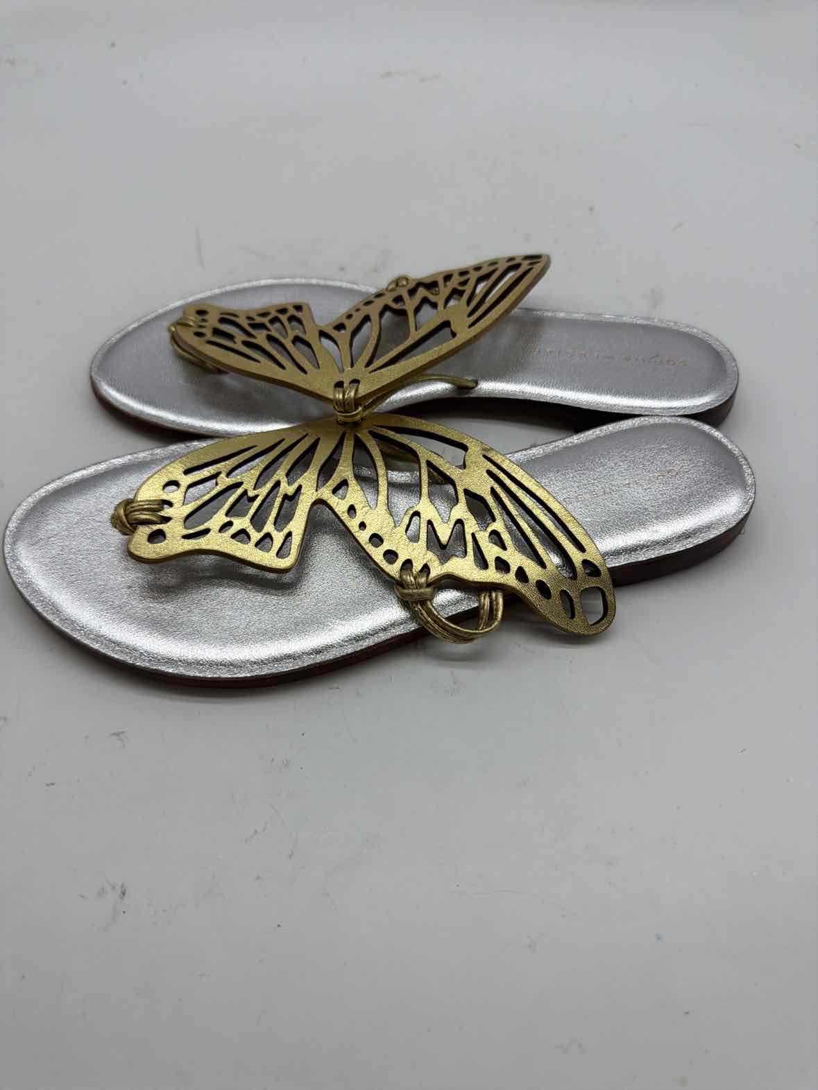 Pre-Owned Sophia Webster Gold Size 8 Thong Sandals | True Fashionistas.