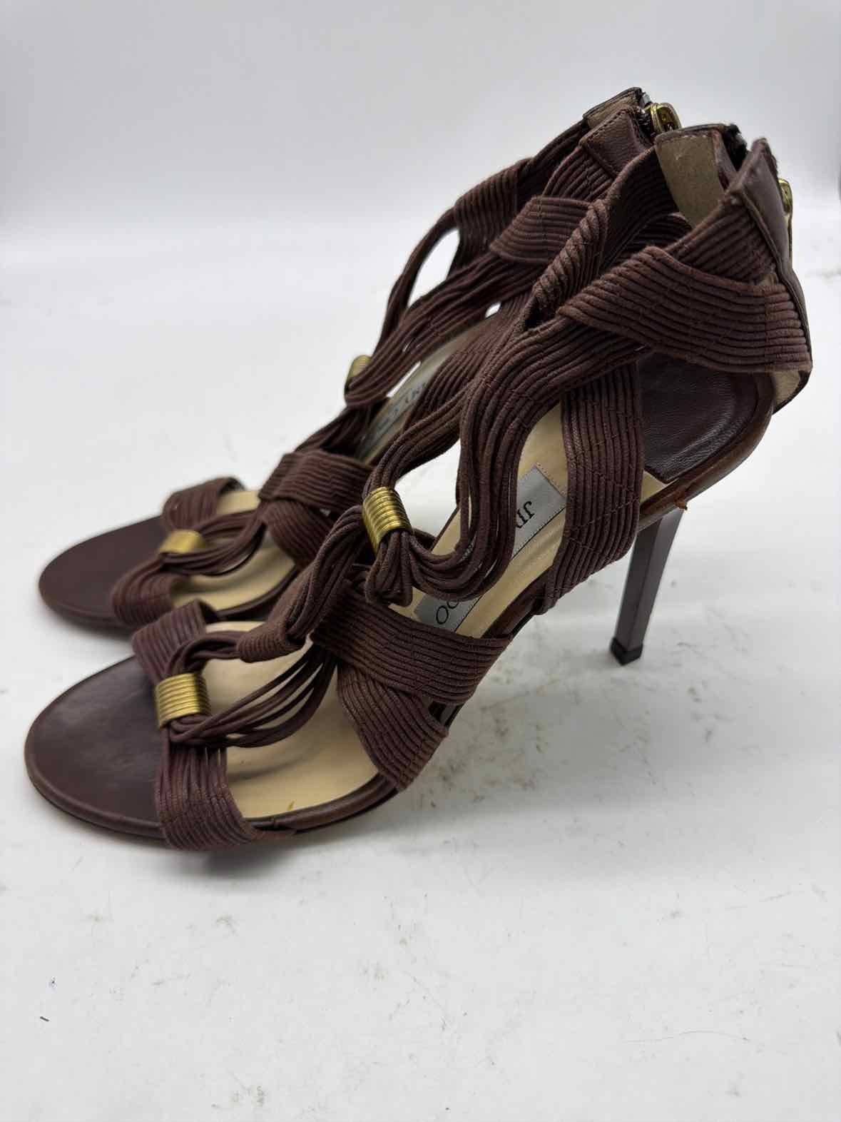 Pre-Owned Jimmy Choo Brown Size 9 Strappy Heels | True Fashionistas.