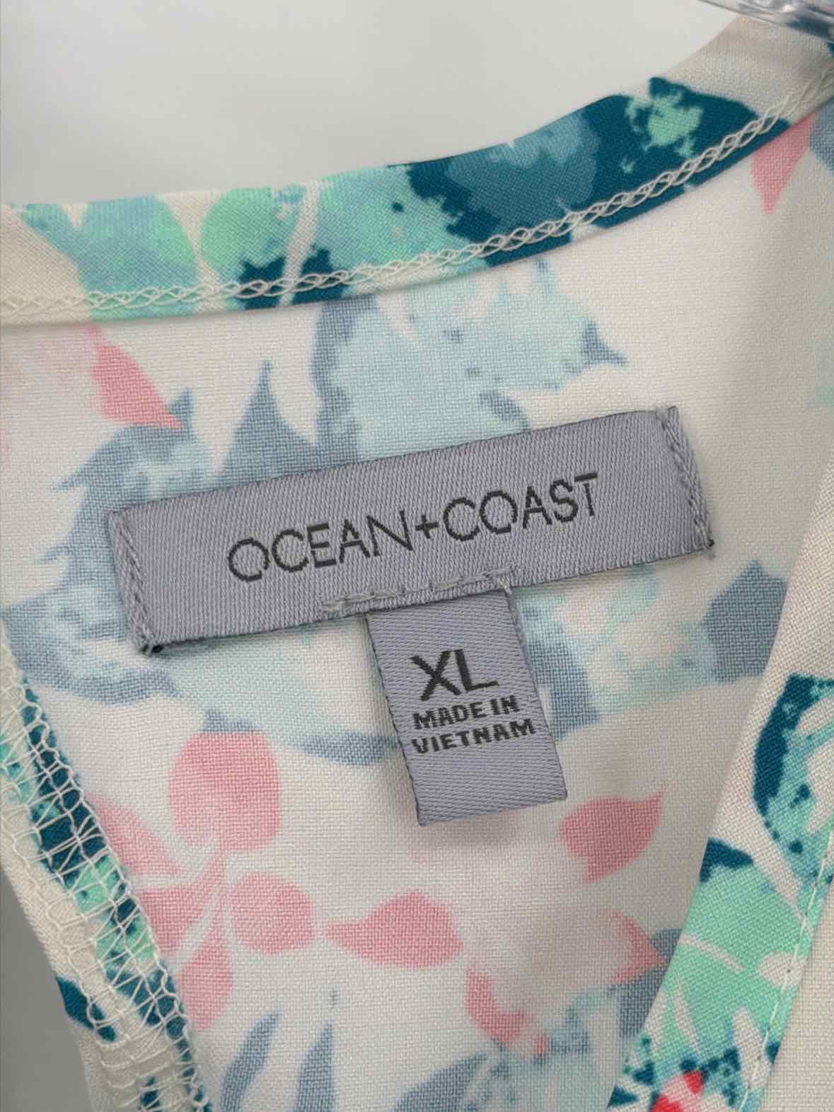 Pre-Owned Ocean+ Coast Blue Size XL Short Sleeveless Dress | True Fashionistas.