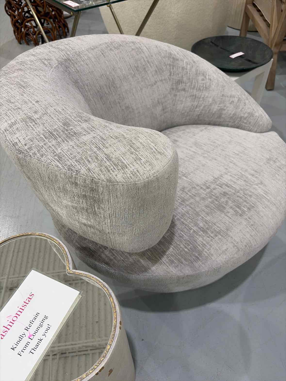 Interlude Home Gray Fabric Living Room Chair | True Fashionistas.