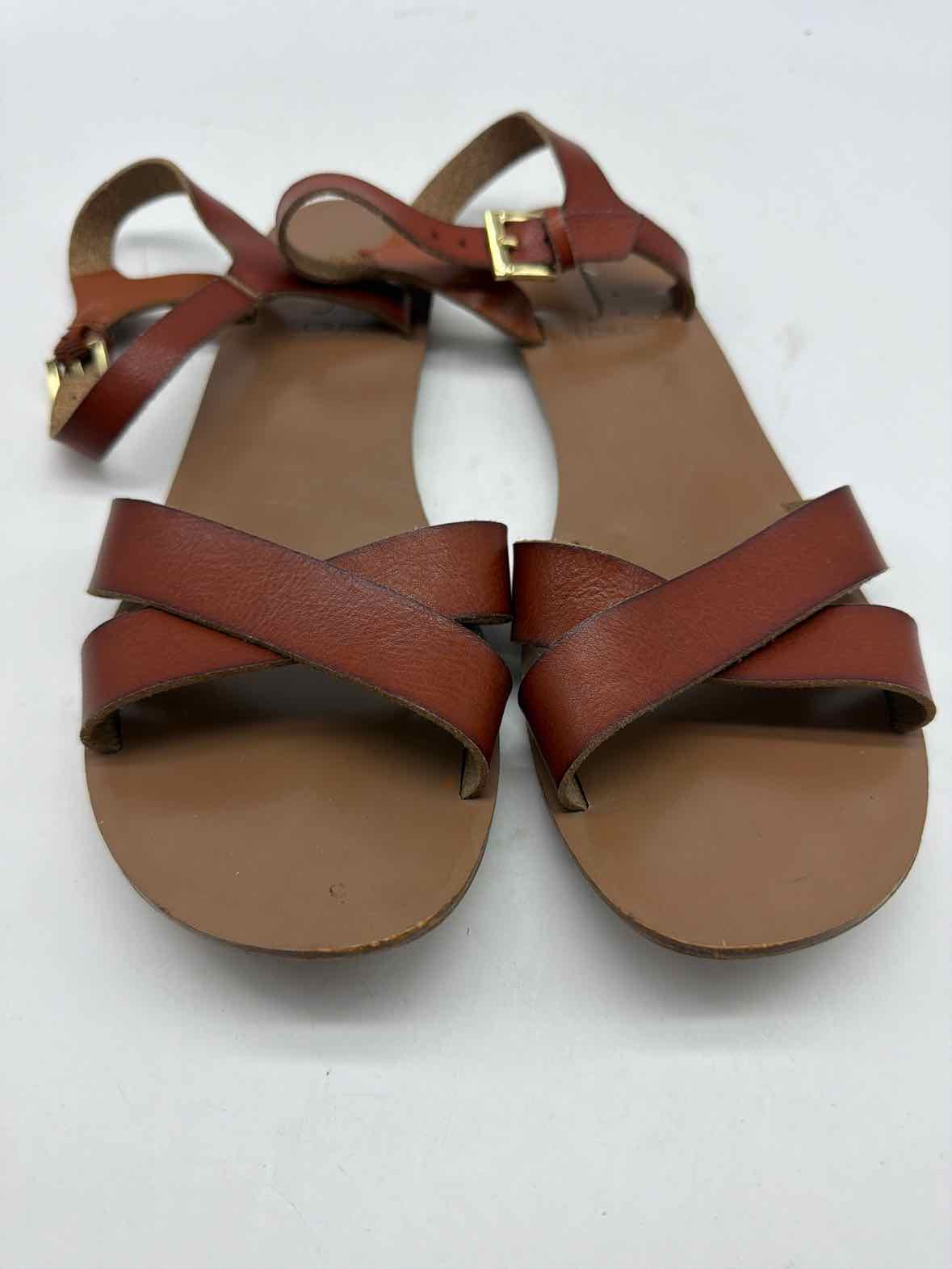 Pre-Owned J Crew Brown Size 8 Strappy Sandals | True Fashionistas.