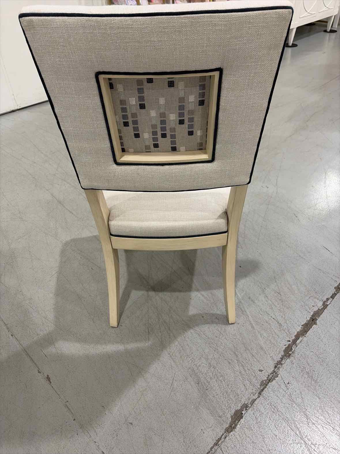 Vanguard Cream Fabric & Gray Dining Room Side Chair | True Fashionistas.