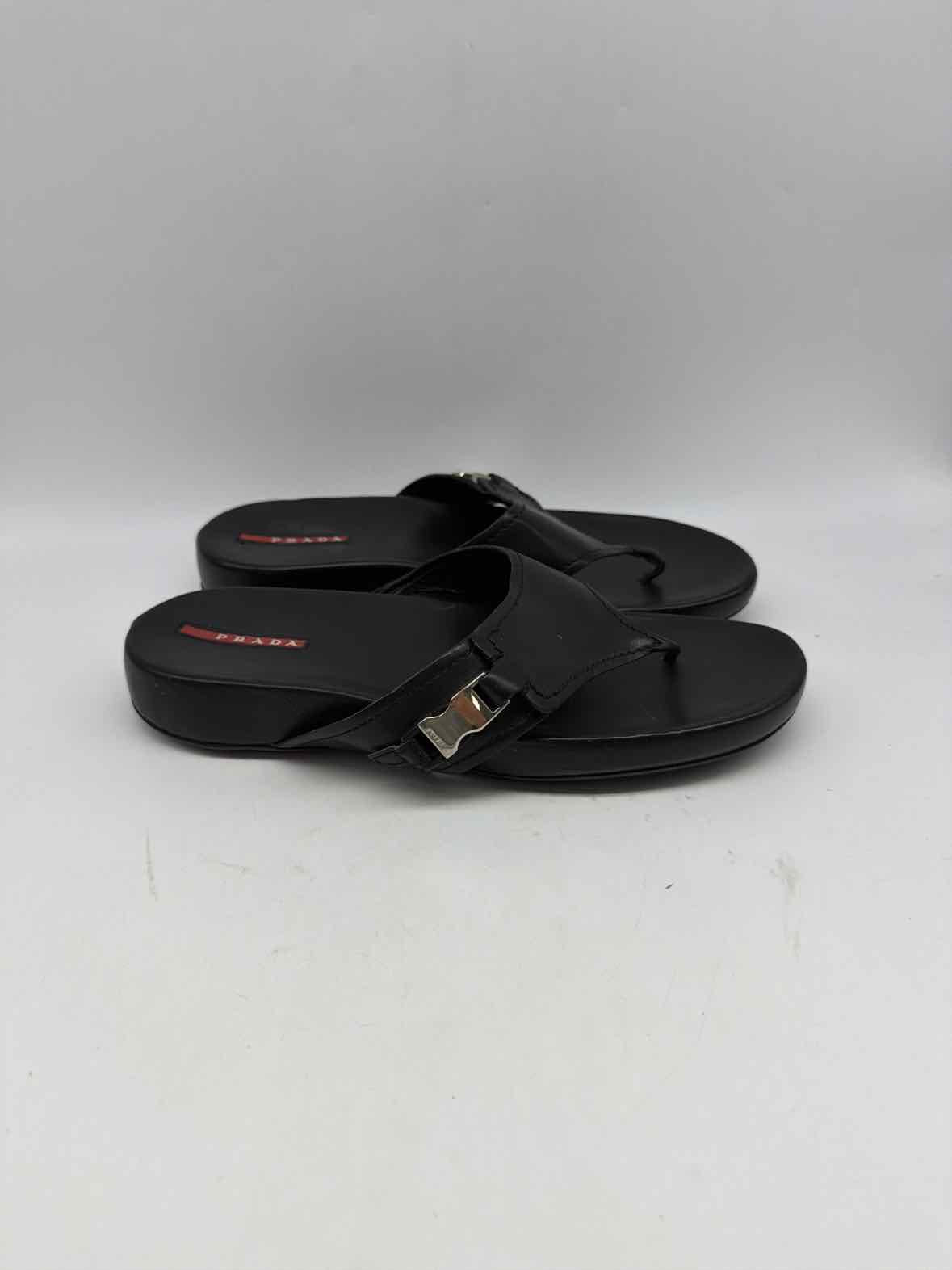 Pre-Owned Prada Black Size 39.5 Slingback Heels | True Fashionistas.