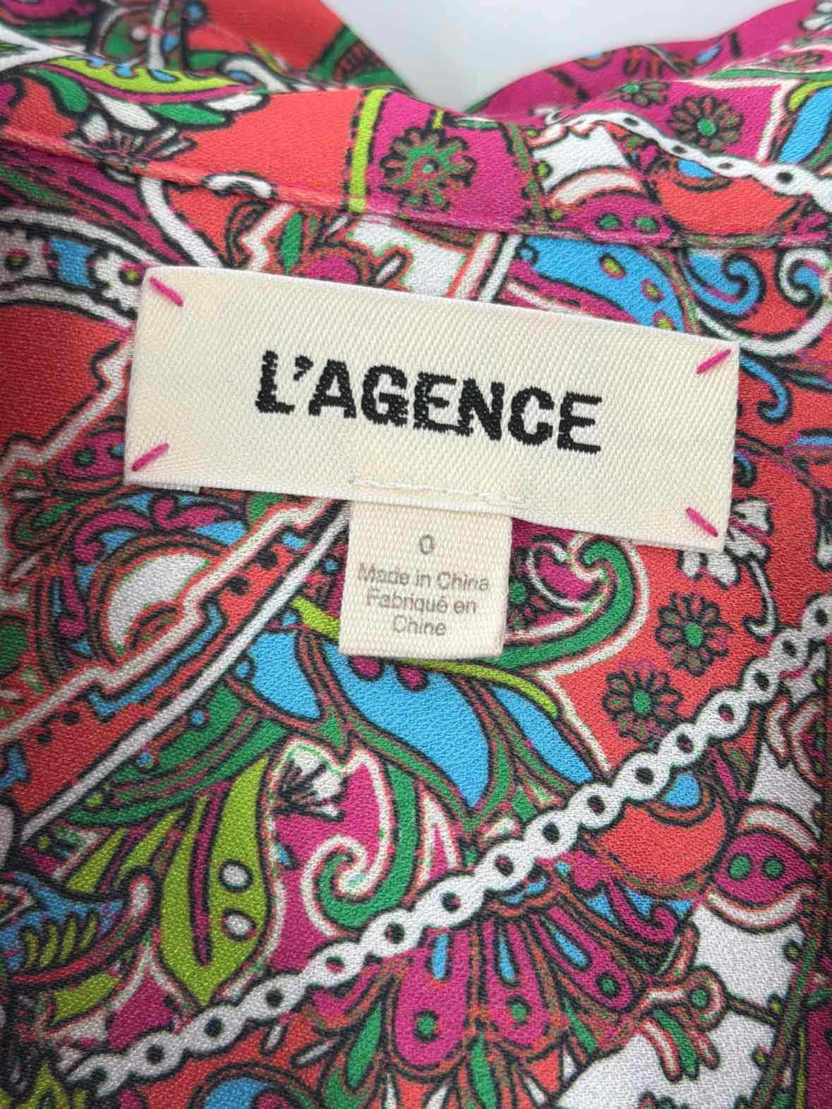 Pre-Owned L'Agence Pink Size 0 Short Long Sleeve Dress | True Fashionistas.