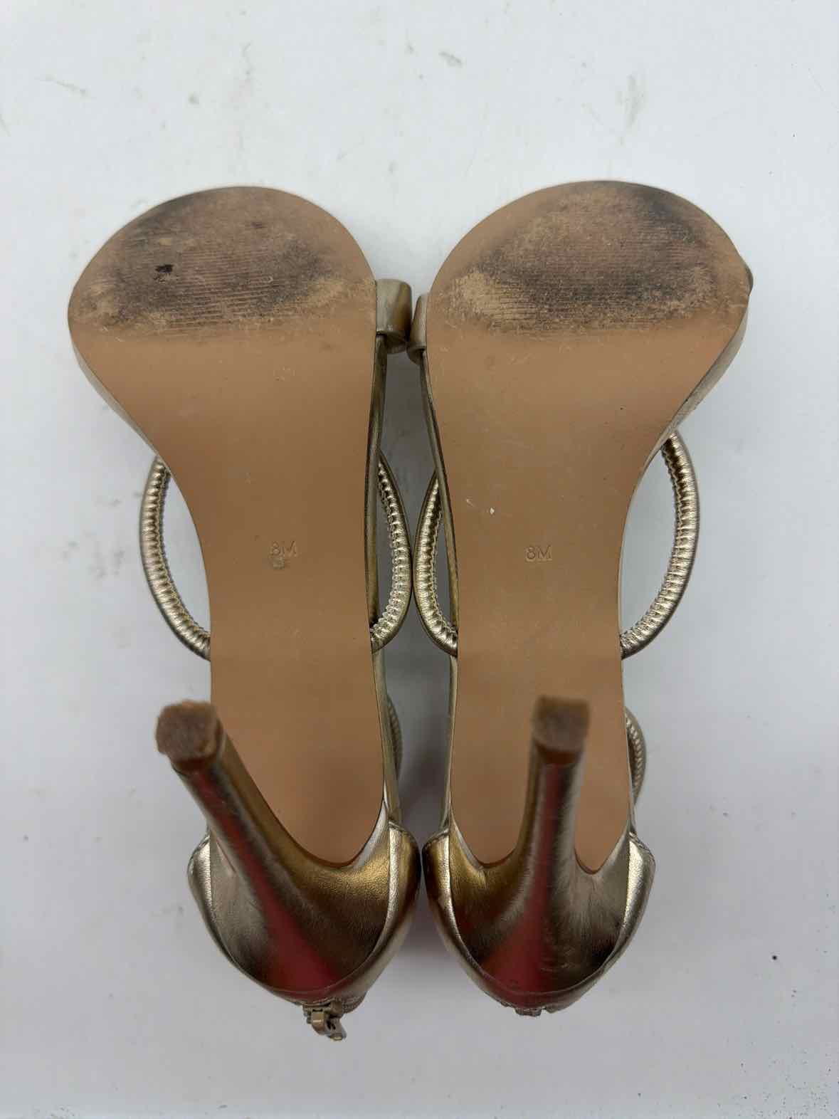 Pre-Owned Steve Madden Gold Size 8 Strappy Heels | True Fashionistas.