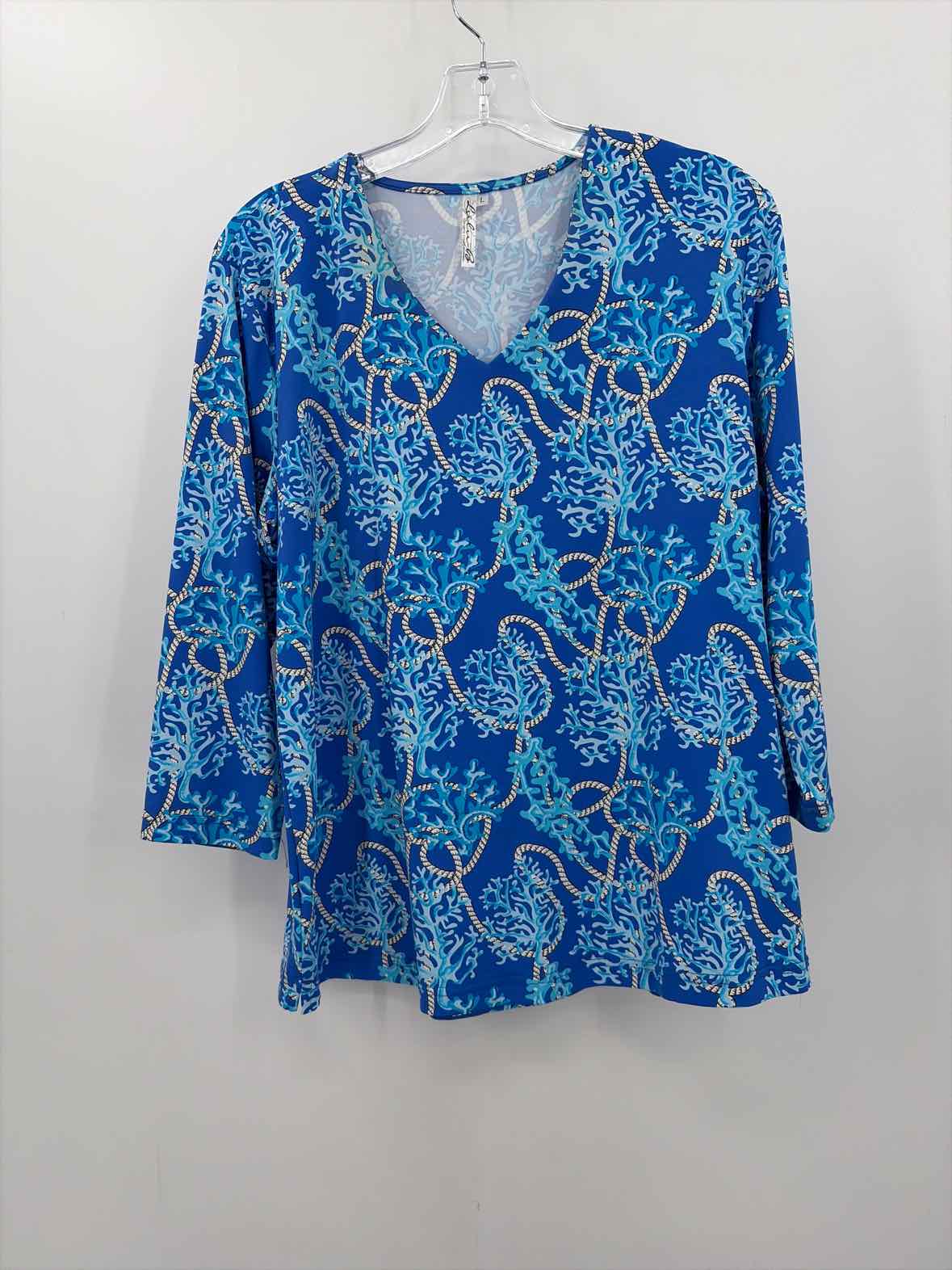 Lulu B Blue Size Large 3/4 Sleeve T-shirt | True Fashionistas.