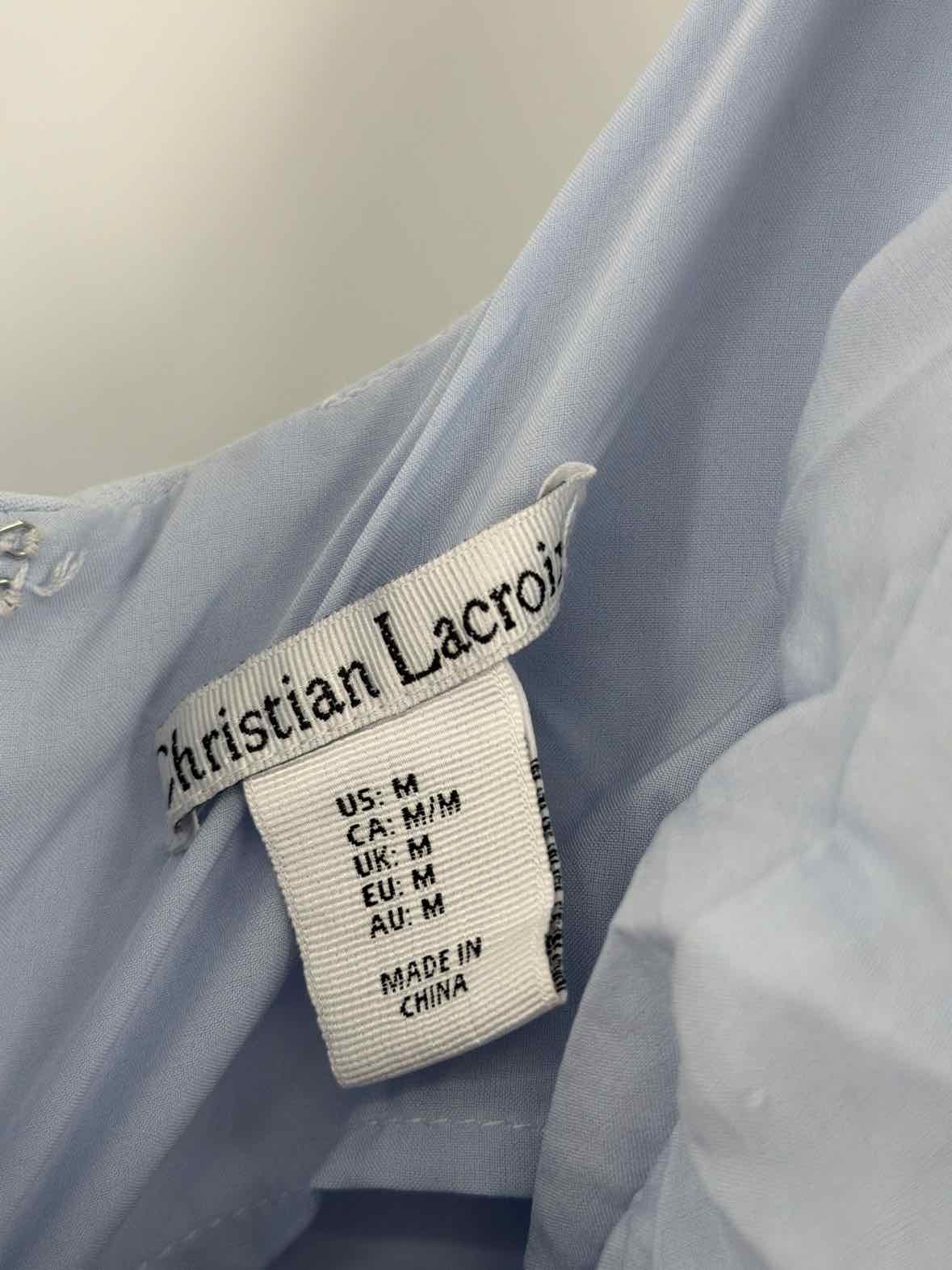Pre-Owned Christian Lacroix Blue Size Medium Midi Sleeveless Dress | True Fashionistas.