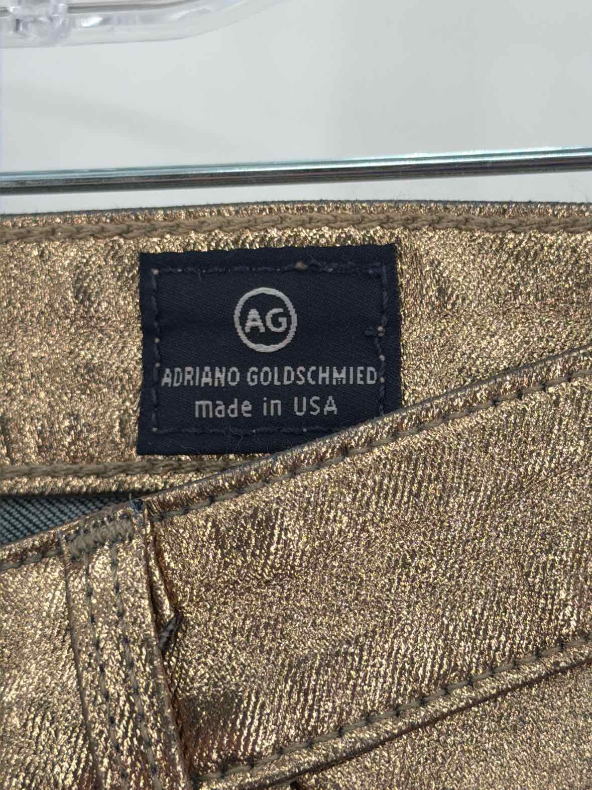 Pre-Owned AG Gold Size 24 Metallic Jeans | True Fashionistas.