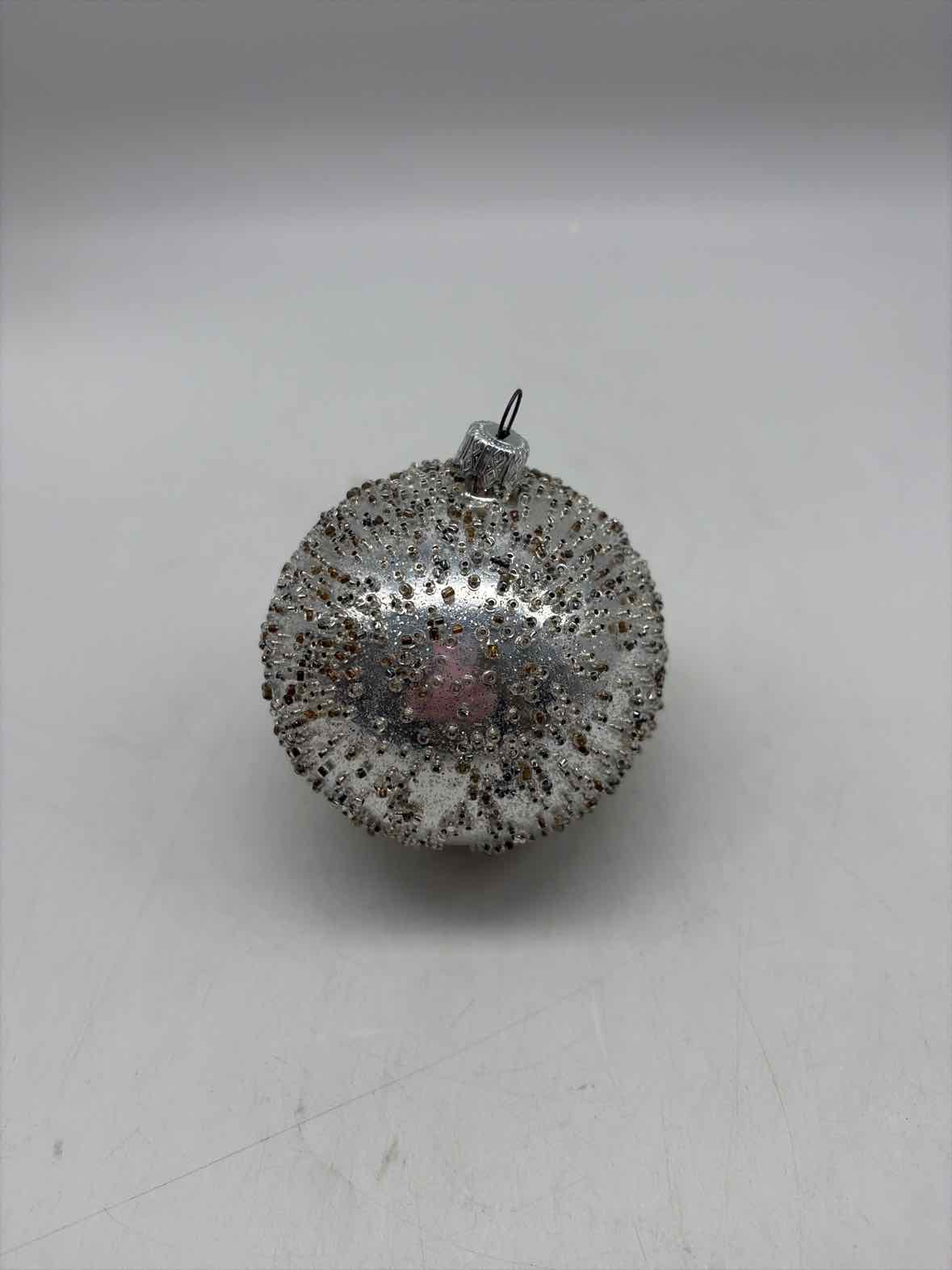Silver Christmas Ball Ornament | True Fashionistas.