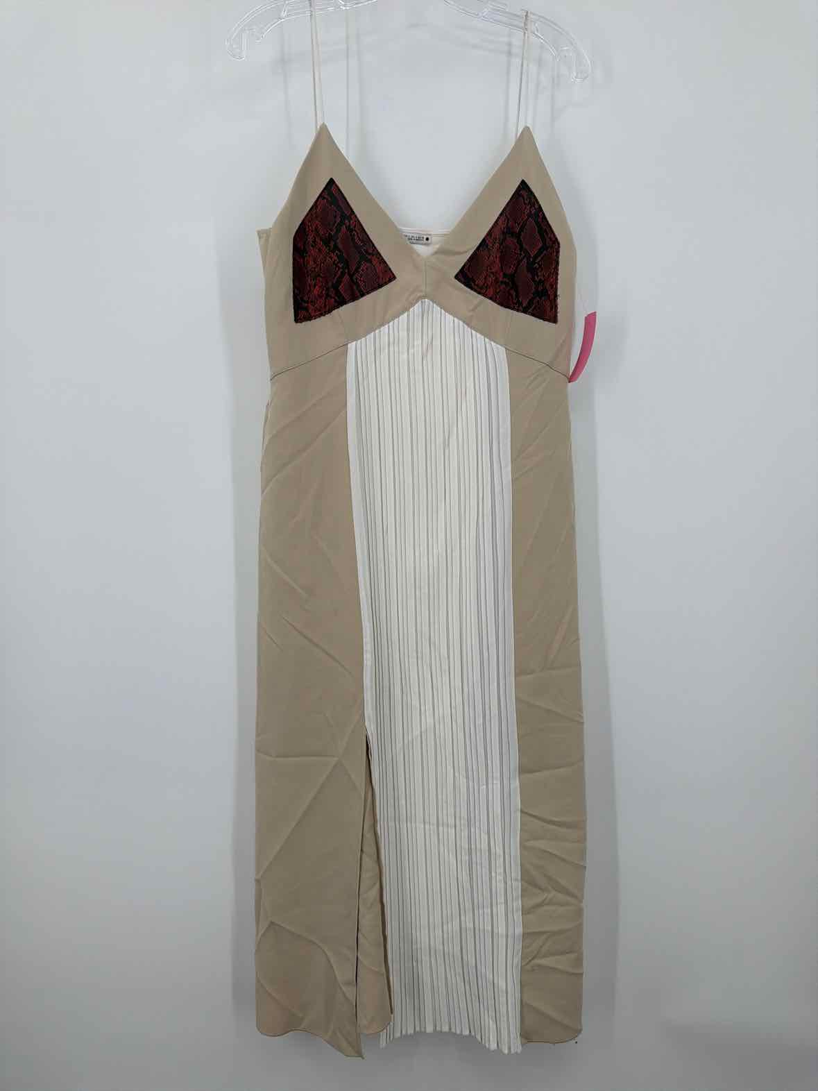 Pre-Owned Zara Tan Size Small Midi Sleeveless Dress | True Fashionistas.
