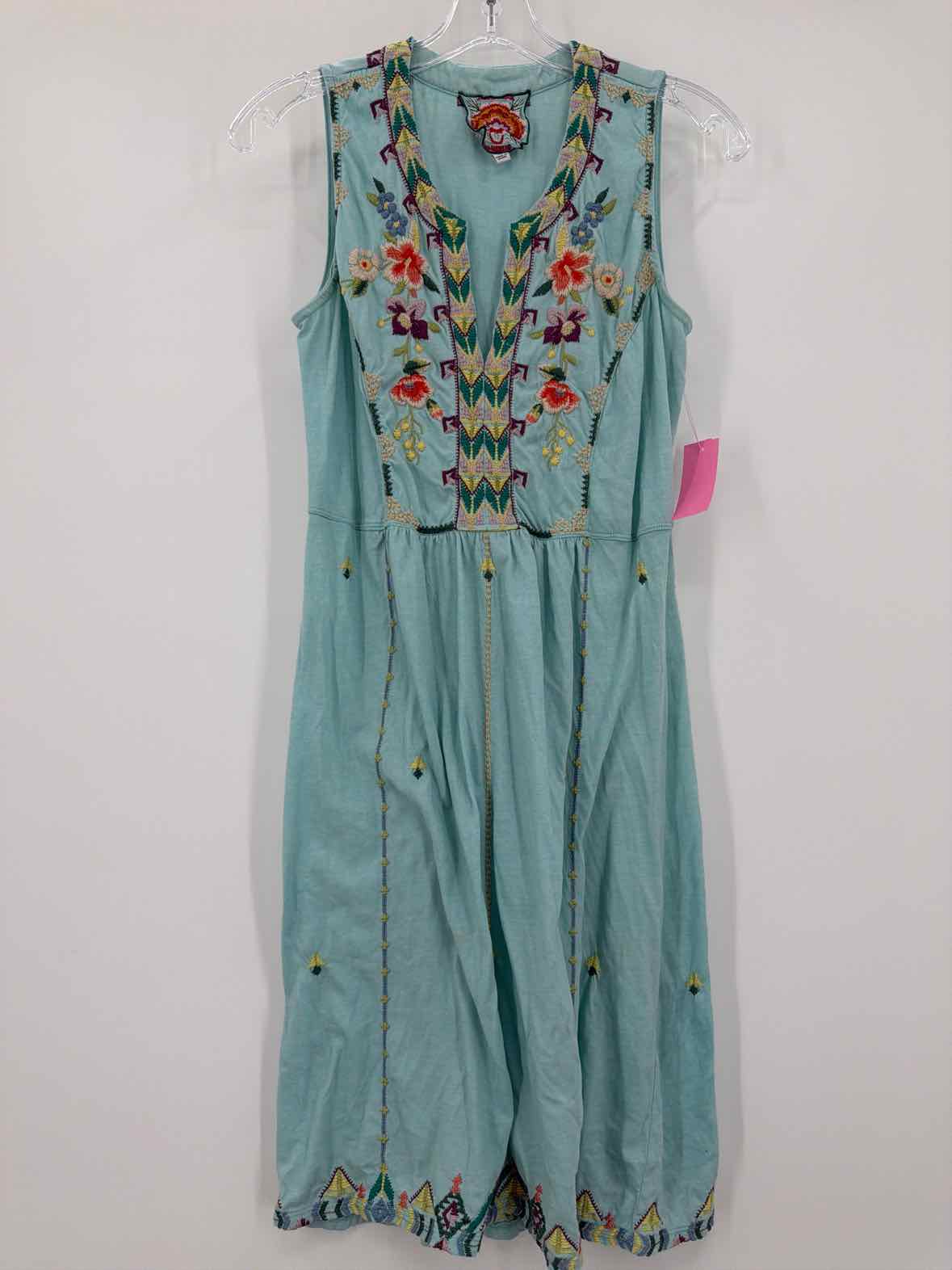 Pre-Owned Johnny Was Blue Size XS Short Sleeveless Dress | True Fashionistas.