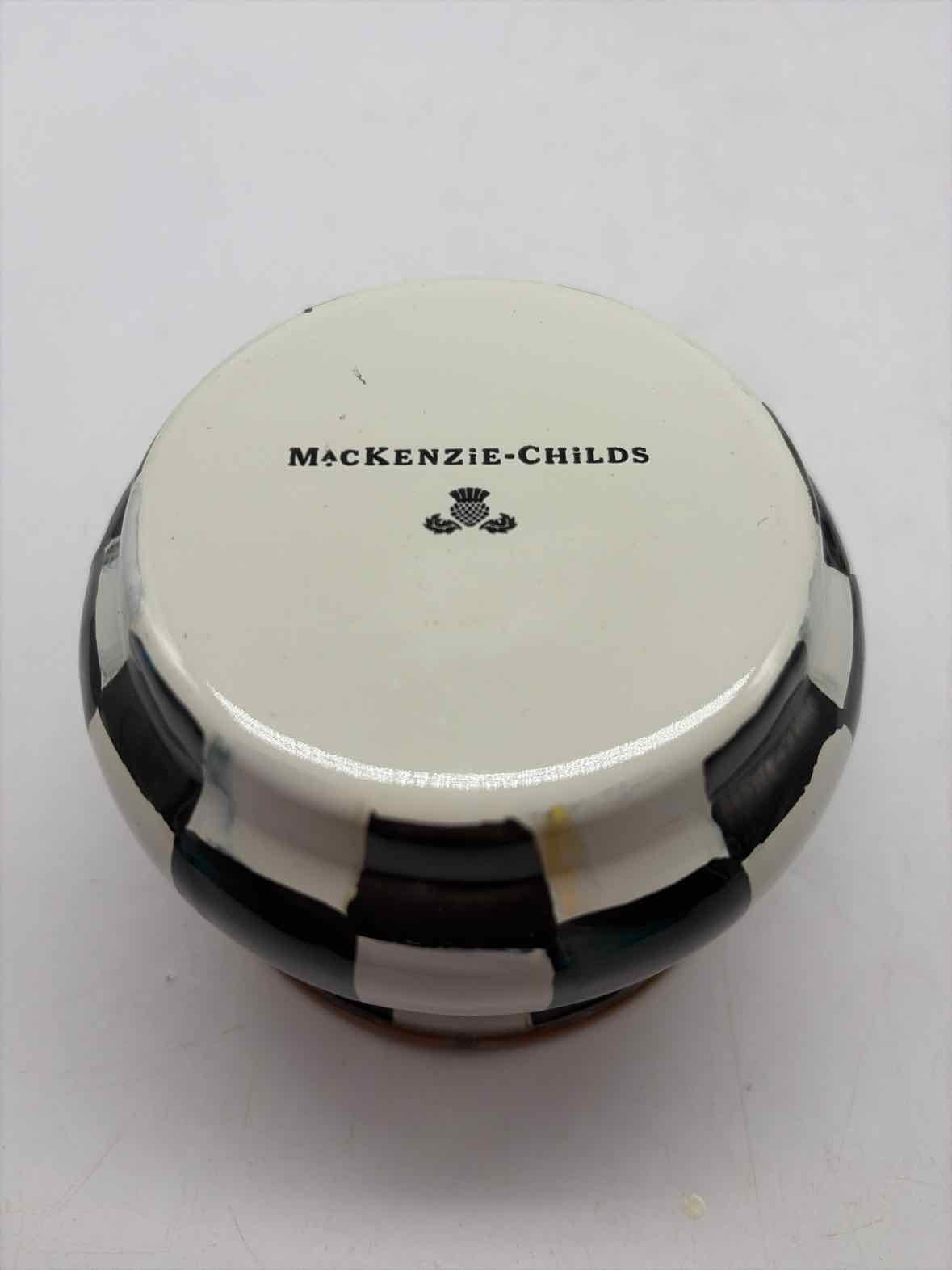 Mackenzie Childs Black & White Check Sugar Bowl | True Fashionistas.