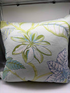 Aqua & Green Botanical Leaf Pillow | True Fashionistas.