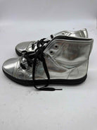 Pre-Owned Gucci Silver Size 9 High Top Athletic Shoes | True Fashionistas.