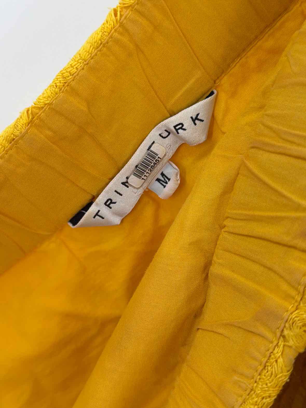 Pre-Owned Trina Turk Yellow Size Medium Off Shoulder Blouse | True Fashionistas.
