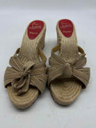 Pre-Owned Christian Louboutin Tan Size 39 Wedge Heels | True Fashionistas.