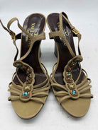 Pre-Owned Valentino Tan Size 37.5 Wedge Heels | True Fashionistas.