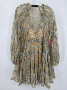 Pre-Owned O.P.T. Green Size Large Short Long Sleeve Dress | True Fashionistas.