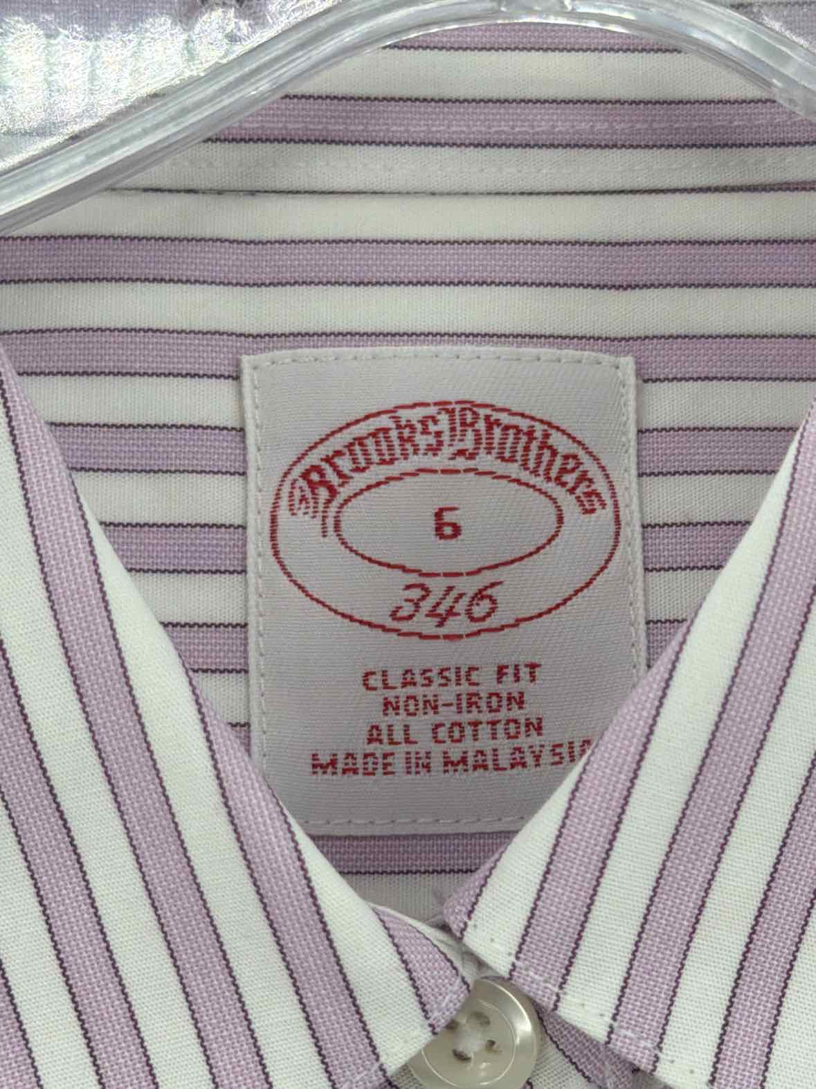 Pre-Owned Brooks Brothers Purple Size 6 Stripe Button Down | True Fashionistas.