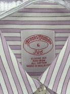 Pre-Owned Brooks Brothers Purple Size 6 Stripe Button Down | True Fashionistas.
