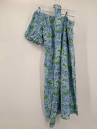 Show Me Your Mumu Blue Size Large Floral One Shoulder Short Short Sleeve Dress | True Fashionistas.