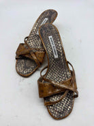 Pre-Owned Manolo Blahnik Brown Size 8.5 Mule Heels | True Fashionistas.