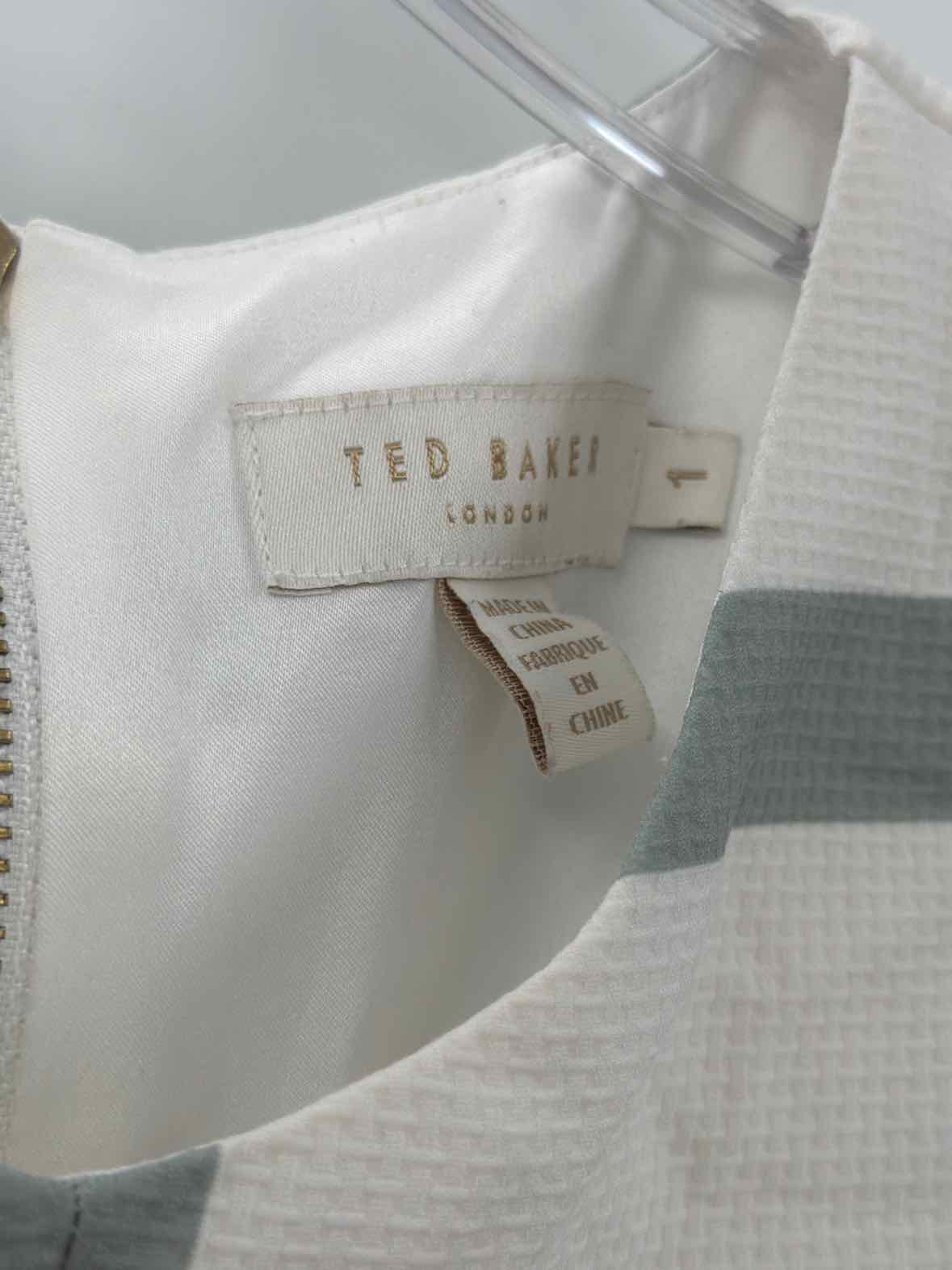 Pre-Owned Ted Baker White Size 1/2 Short Sleeveless Dress | True Fashionistas.