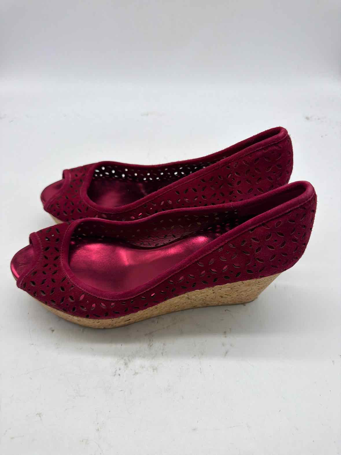 Pre-Owned Jimmy Choo Red Size 7 Wedge Heels | True Fashionistas.