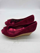 Pre-Owned Jimmy Choo Red Size 7 Wedge Heels | True Fashionistas.