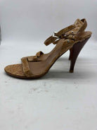 Pre-Owned Prada Tan Size 7 Strappy Heels | True Fashionistas.
