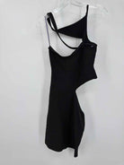 Pre-Owned Herve Leger Black Size Small Knit Bodycon Short Sleeveless Dress | True Fashionistas.