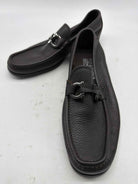 Pre-Owned Salvatore Ferragamo Black 5.5 Leather Slip On Men's Dress Shoes | True Fashionistas.