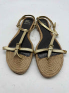 Pre-Owned Burberry Gold Size 10 Espadrille Sandals | True Fashionistas.