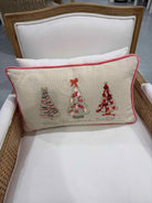 Tan Christmas Tree Lumbar Pillow | True Fashionistas.