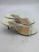 Pre-Owned Manolo Blahnik White Size 8 Patent Leather Mule Sandals | True Fashionistas.