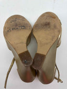 Pre-Owned Lilly Pulitzer Gold Size 6 Wedge Heels | True Fashionistas.