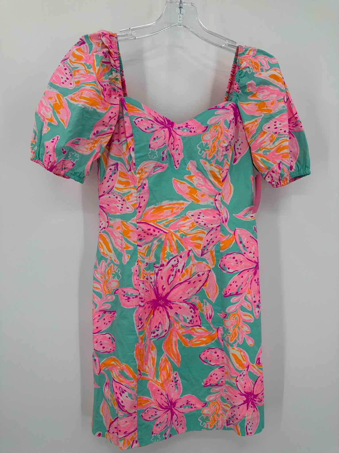 Pre-Owned Lilly Pulitzer Pink Size 2 Short Short Sleeve Dress | True Fashionistas.