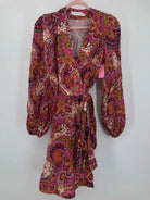 Pre-Owned Zimmermann Pink Size 0/4 Wrap Short Long Sleeve Dress | True Fashionistas.
