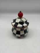 Mackenzie Childs Black & White Check Sugar Bowl | True Fashionistas.