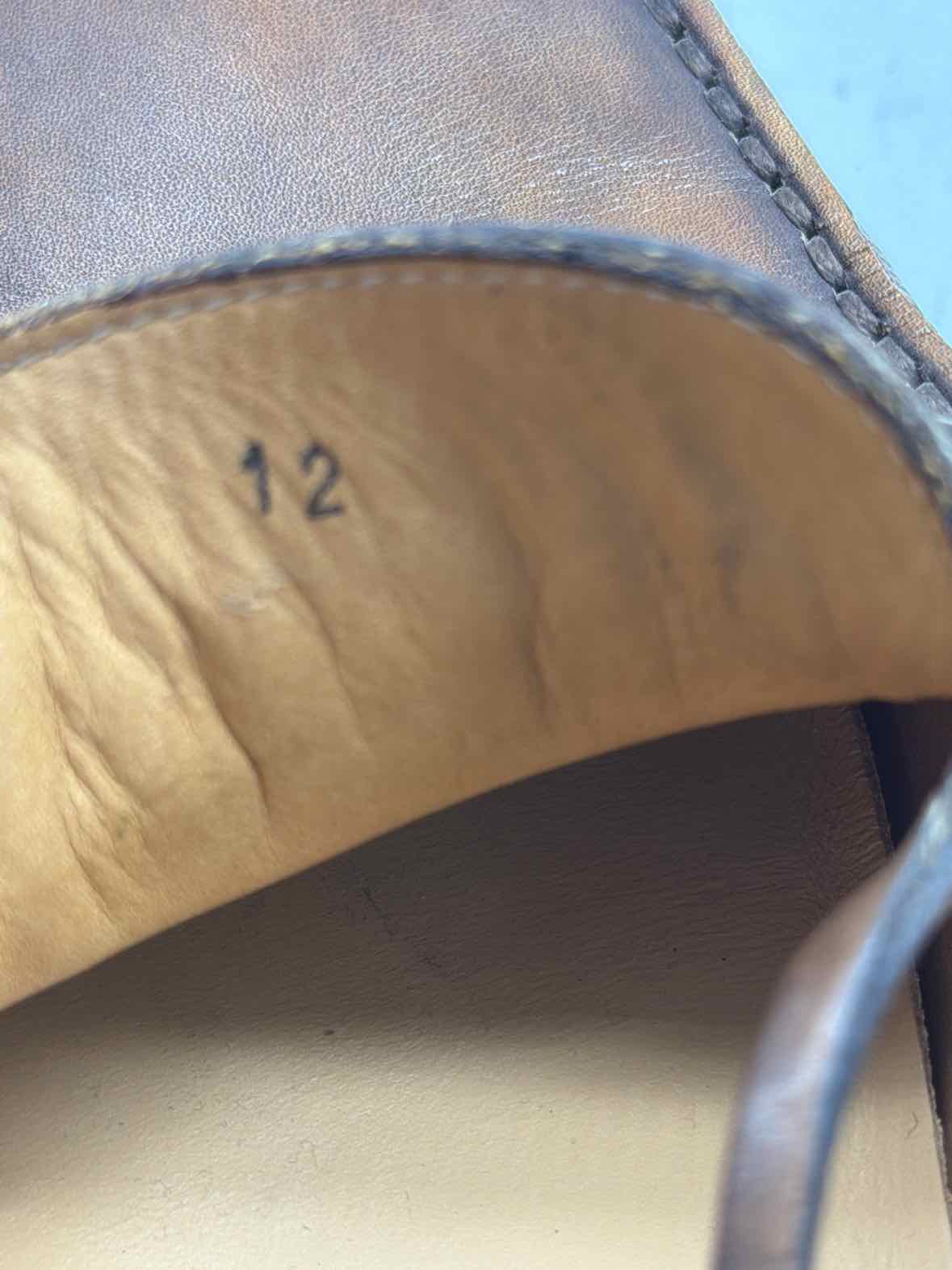 Pre-Owned Santorini Brown 12 Slip On Men's Dress Shoes | True Fashionistas.