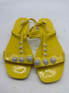 Pre-Owned Melissa + Jason W Yellow Size 10 Jelly Thong Sandals | True Fashionistas.