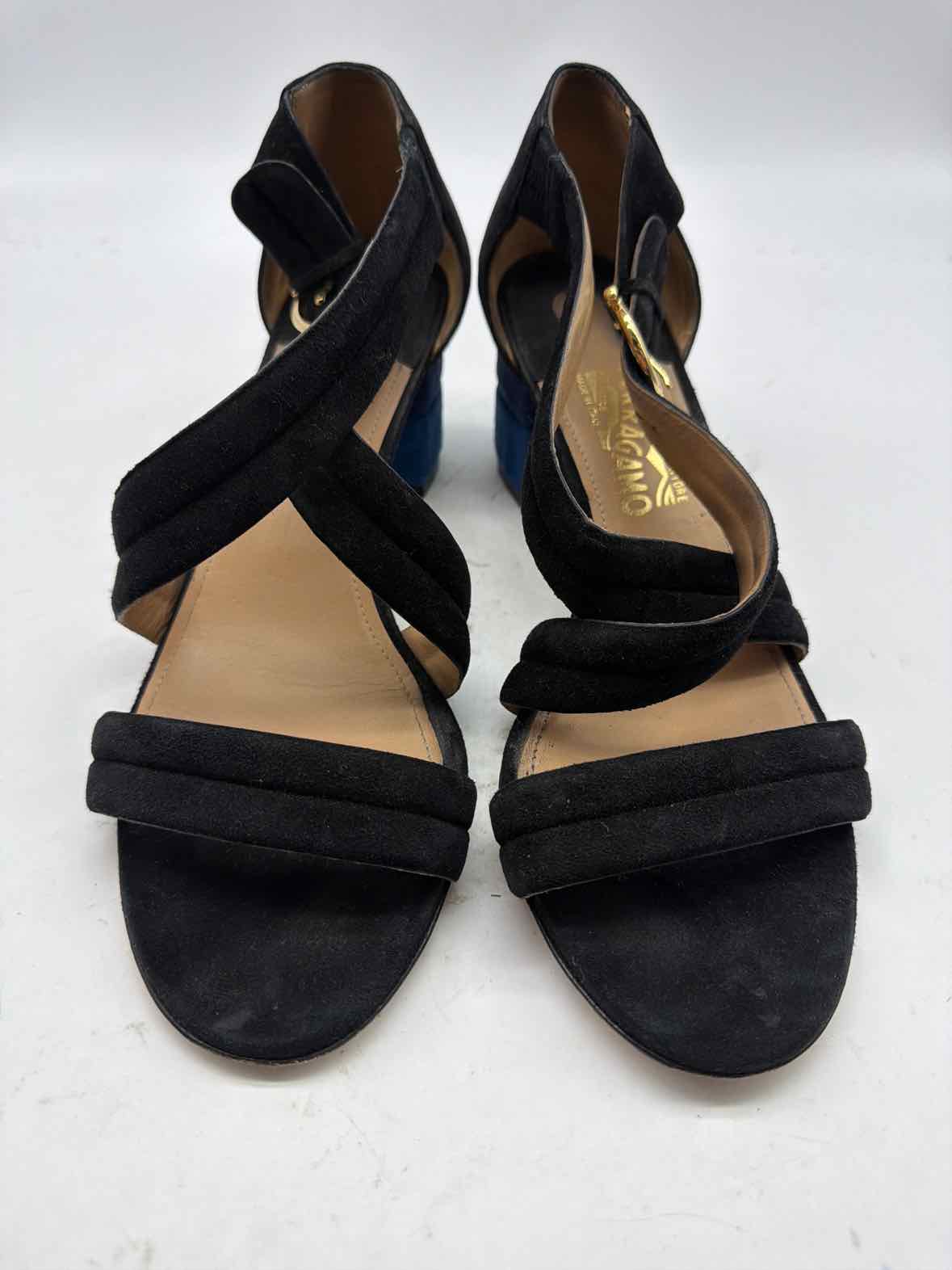 Pre-Owned Salvatore Ferragamo Black Size 10.5 Block Heel Heels | True Fashionistas.