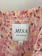 Pre-Owned Misa Pink Size Small Long Short Sleeve Dress | True Fashionistas.