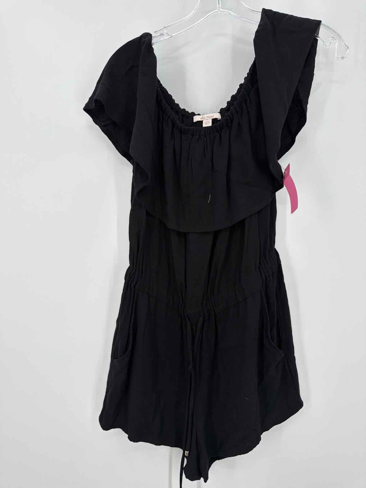 Pre-Owned Ella Moss Black Size Small Sleeveless Romper | True Fashionistas.