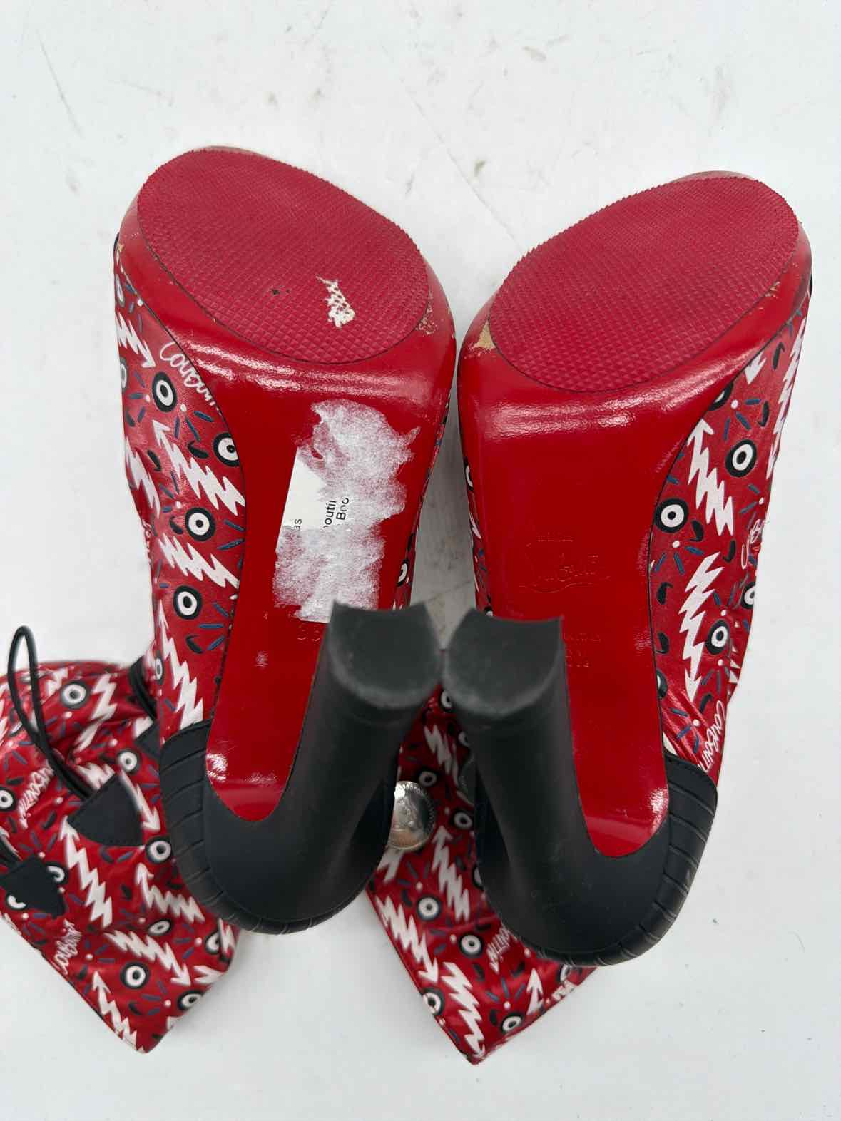 Pre-Owned Christian Louboutin Red Size 36.5 Ankle Boot Ankle Boot | True Fashionistas.