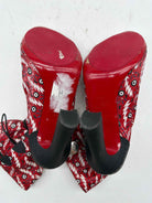 Pre-Owned Christian Louboutin Red Size 36.5 Ankle Boot Ankle Boot | True Fashionistas.
