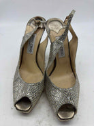 Pre-Owned Jimmy Choo Gold Size 10 Slingback Heels | True Fashionistas.