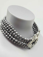 Pre-Owned Chanel Silver Multi Strand Choker Necklace | True Fashionistas.