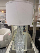 Clear Glass Ribbon Teardrop Lamp | True Fashionistas.