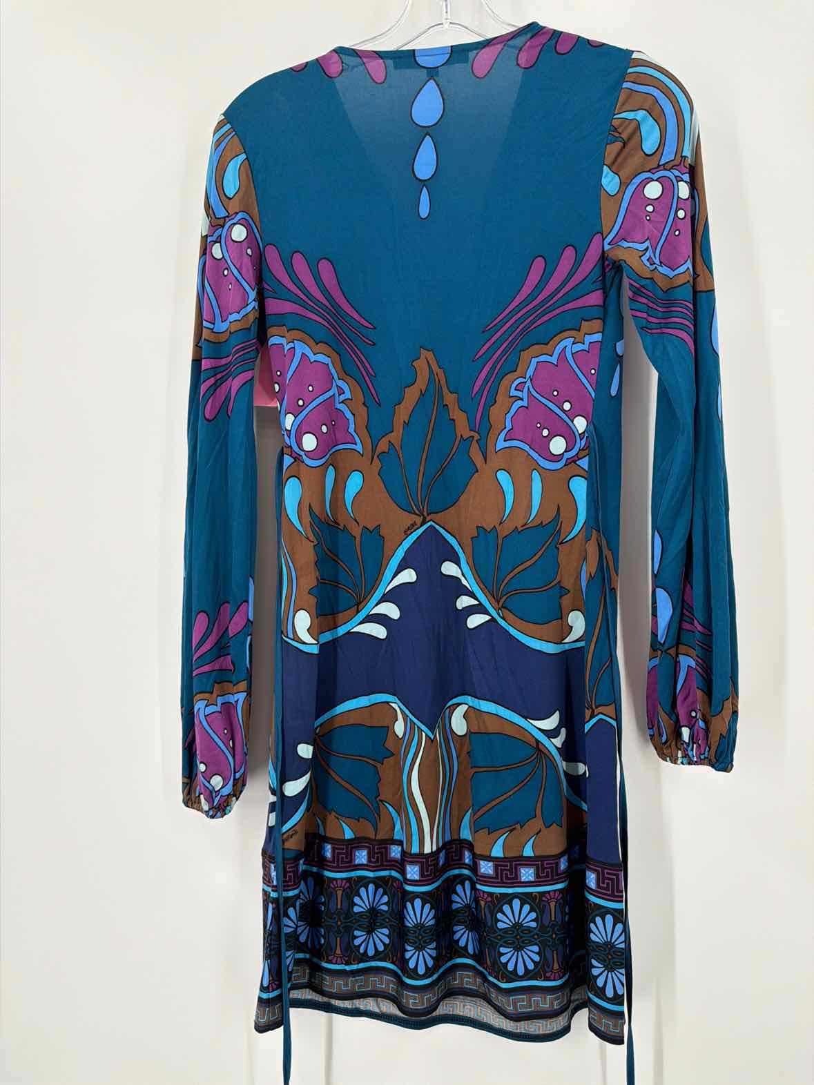Pre-Owned Hale Bob Blue Size XS Short Long Sleeve Dress | True Fashionistas.